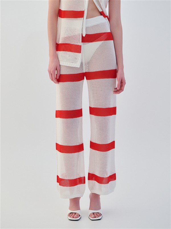 COMBOS 034 PANTS TWO TONE WHITE/CORAL
